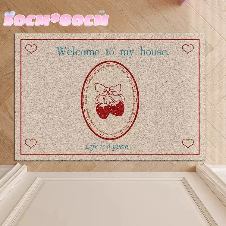 Strawberry Oversized Outdoor Doormat – Cute & Fun Entryway Mat