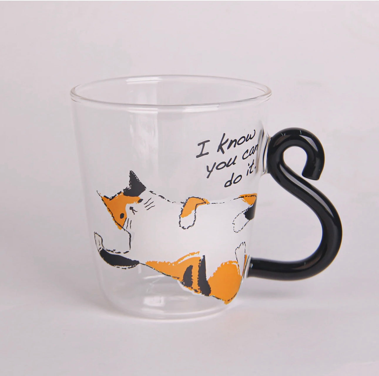 Calico Cat Glass Cup