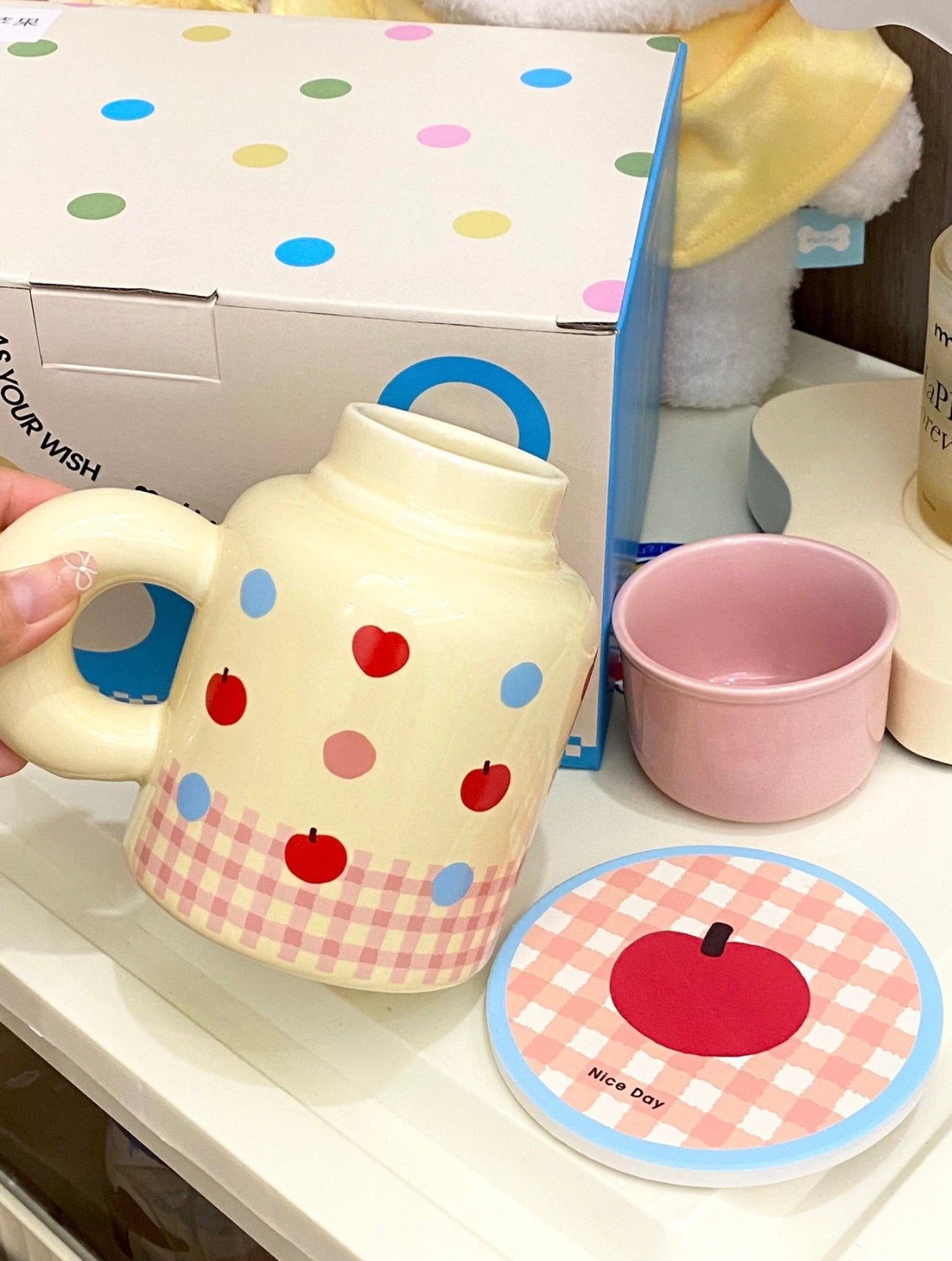 Little Apple Ceramic Teapot with Coaster