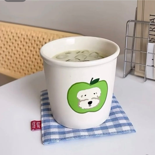 Green Apple Puppy Mug