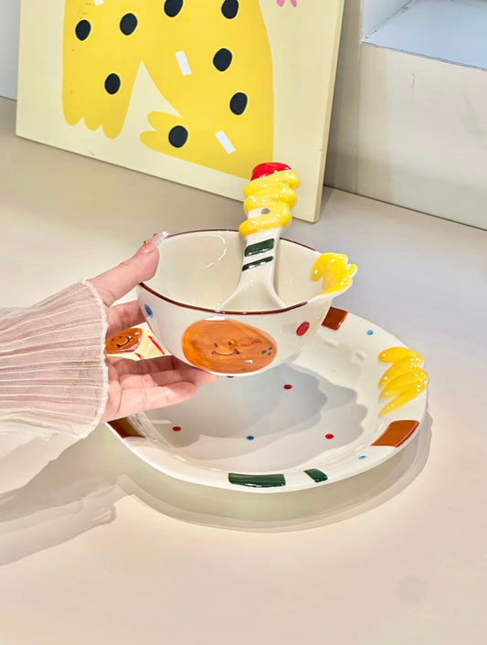 Cute Carb Ceramic Bowl