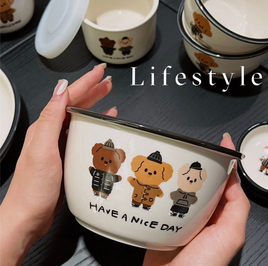 Bear Family Large Bowl