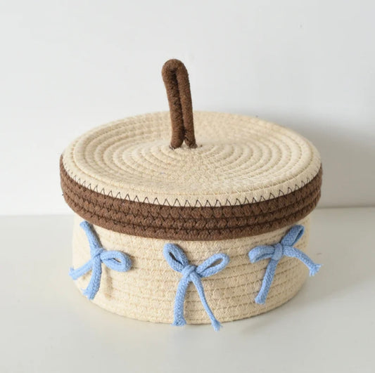 Bow-Knot Lidded Storage Box – Cute Organizer for Children