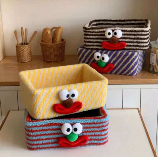 Big-Eyed Open Storage Box – Cute & Colorful Organizer