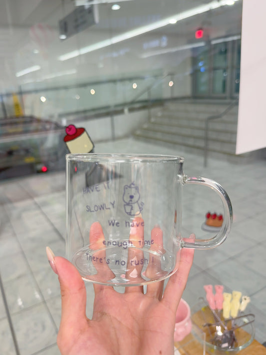 Simple Bear Glass Cup