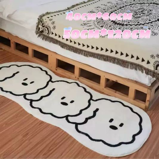 Triple Puppy Indoor Rug – Cute Dog Carpet for Home