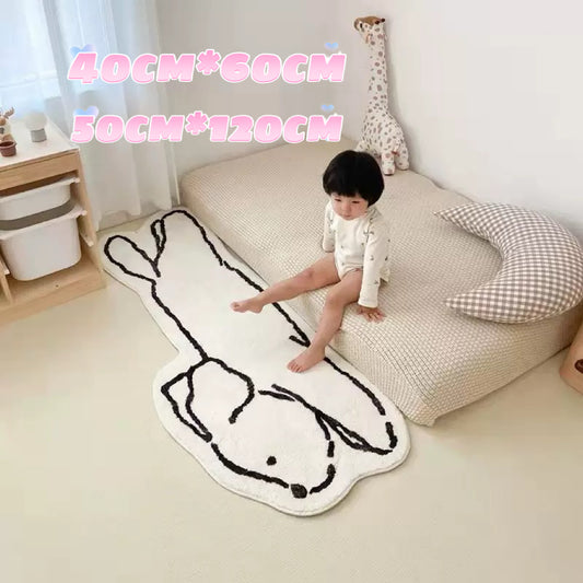 Running Puppy Indoor Rug – Cute Dog Carpet for Home
