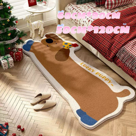 Blue Boot Puppy Indoor Rug – Cute Dog Carpet for Home