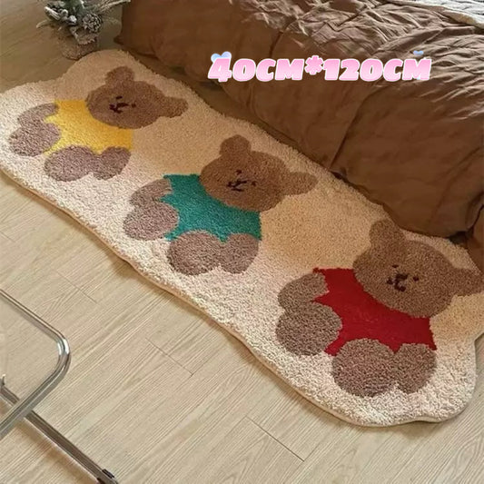 Triple Bear Indoor Rug – Cute Bear Carpet for Home