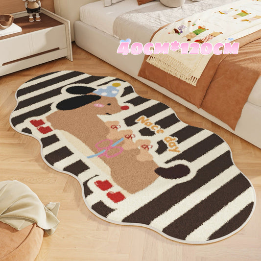 Striped Dachshund Indoor Rug – Cute Dog Carpet for Home