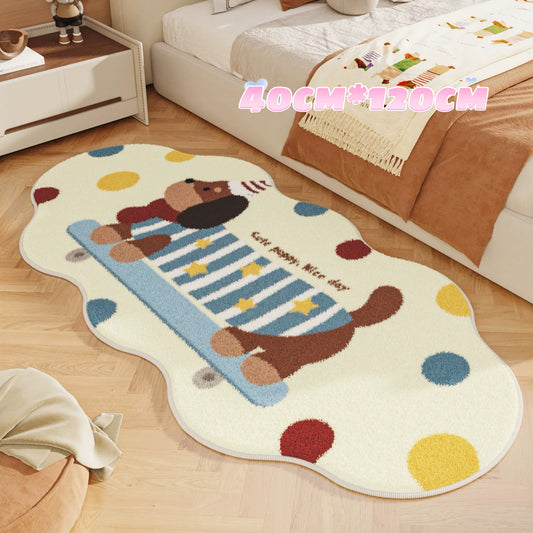 Skateboard Dachshund Indoor Rug – Cute Dog Carpet for Home